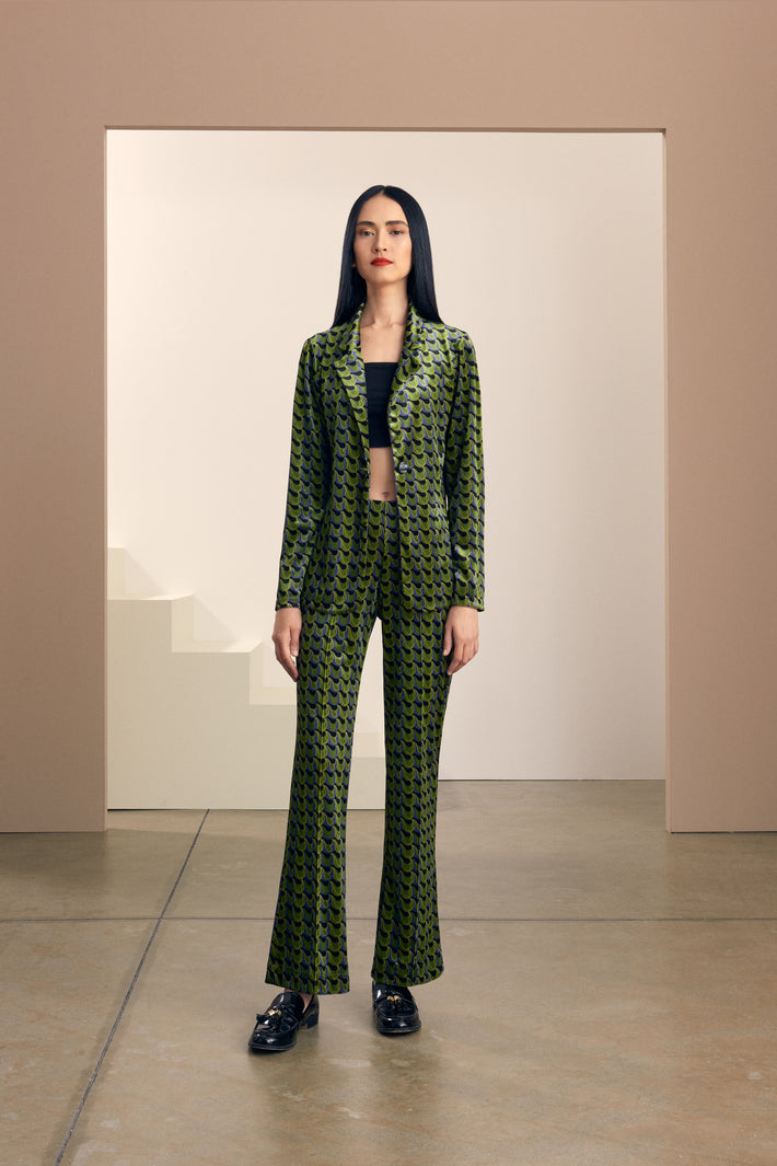 Blazer Stampato Velluto