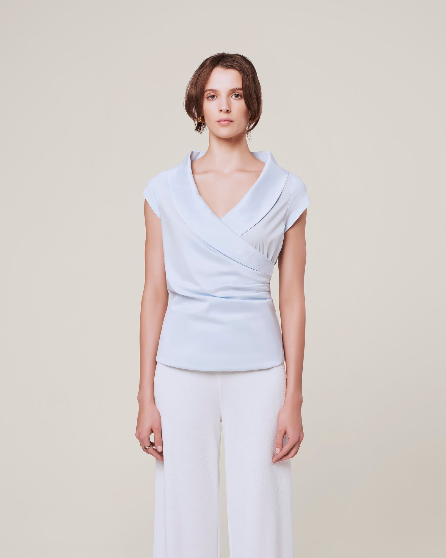 Cross-front blouse